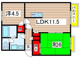 パレシオングリーンヒルズの物件間取画像